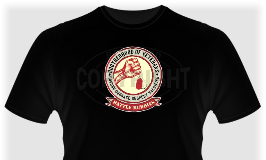 Battle Buddies T-shirt: BBT1-01 - Bokkop